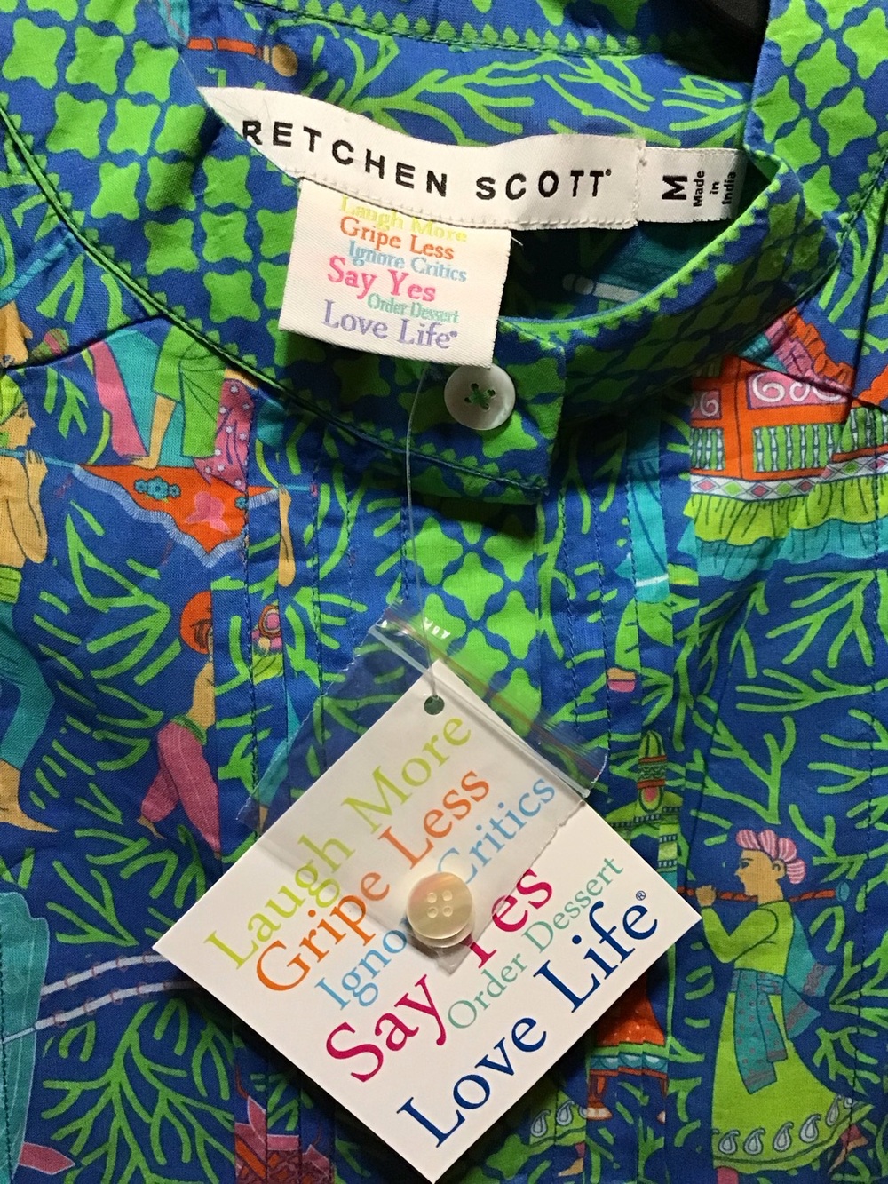 Gretchen Scott Designs Blue Multicolor Printed Maxi Dress - Picture 2 of 7
